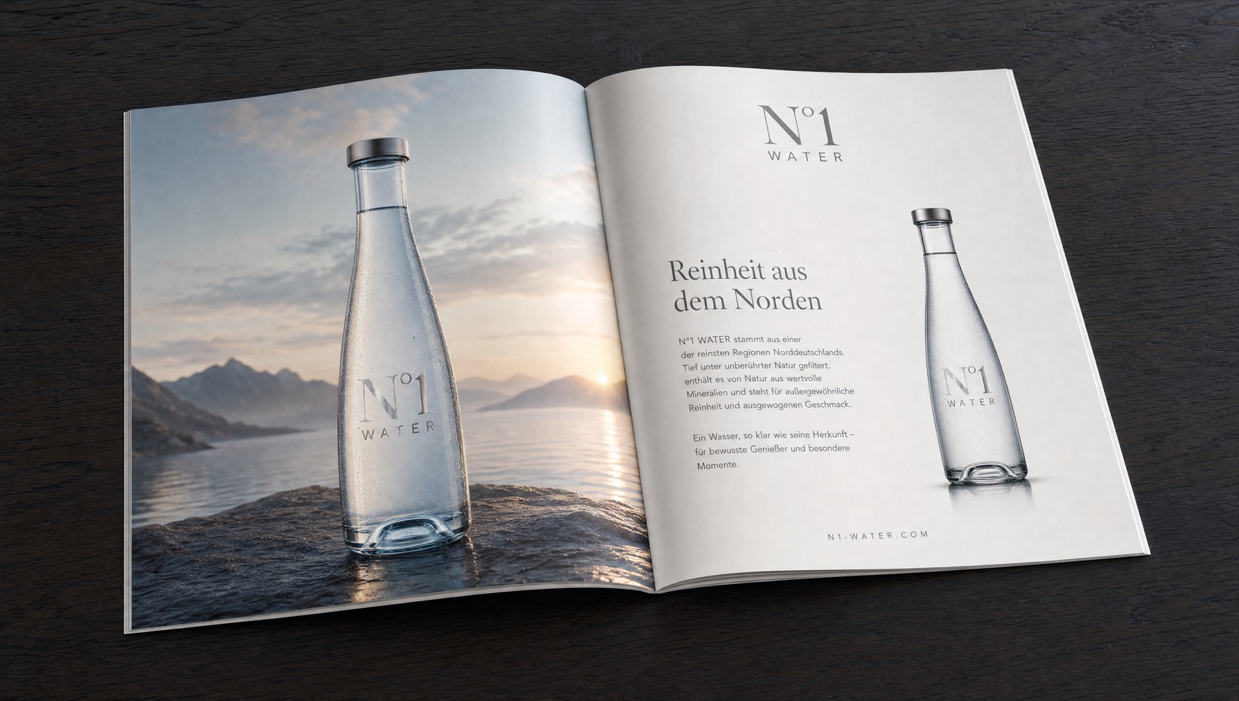 N°1 Water Magazin-Doppelseite — „Reinheit aus dem Norden“